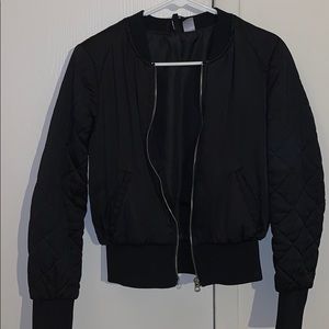 Black bomber jacket